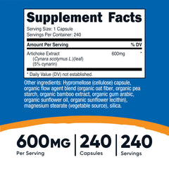 Artichoke extract capsule standardized to 5% Cynarin