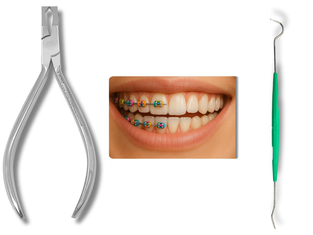 ARTMAN Instruments Braces Removal Tool Kit – Ligature Tie Remover and Pliers, front view
