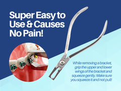 Compact 2-piece braces removal tool kit ready for use