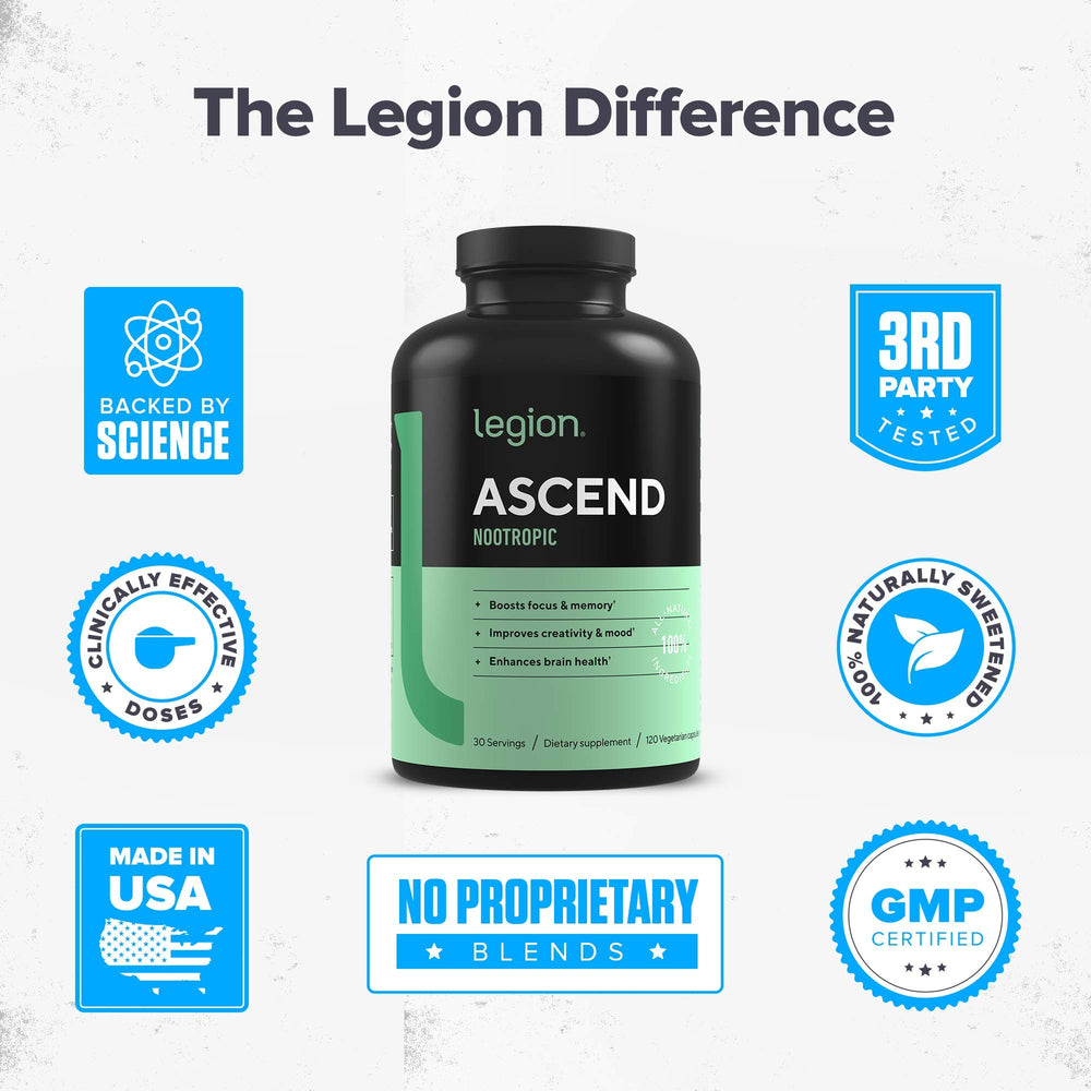Ascend Nootropic bottle emphasizing sleep support