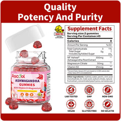 Vitamin D indicator with Ascool Ashwagandha Gummies bottle