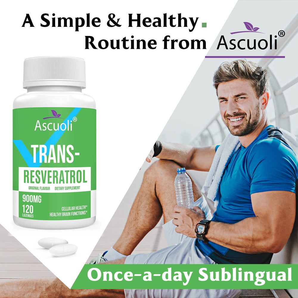 Ascuoli logo with Trans-Resveratrol product