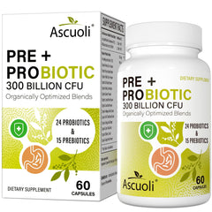 Ascuoli Probiotics for Women & Men – 60 Capsules bottle