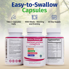 Ashwagandha capsules in a clean vegan formula