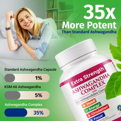 Vegan, Non-GMO Ashwagandha supplement packaging