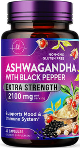 Ashwagandha 2100 mg bottle front view