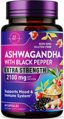 Ashwagandha 2100 mg bottle front view