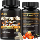 Bottle label reading 7000mg Ashwagandha 20:1 extract