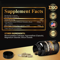 Ashwagandha powder product image showing 7000mg equivalent per serving