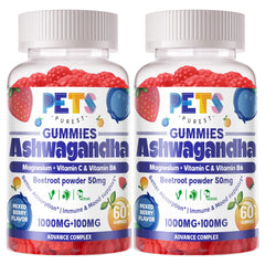 Ashwagandha Gummies with Vitamin D3 berry flavor – 120 count, pack of 2 bottles