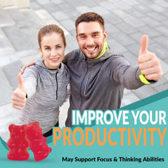 Strawberry-flavored vegan, gluten-free Ashwagandha gummies