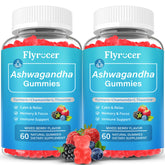 Two-pack Ashwagandha gummies in berry flavor bottle