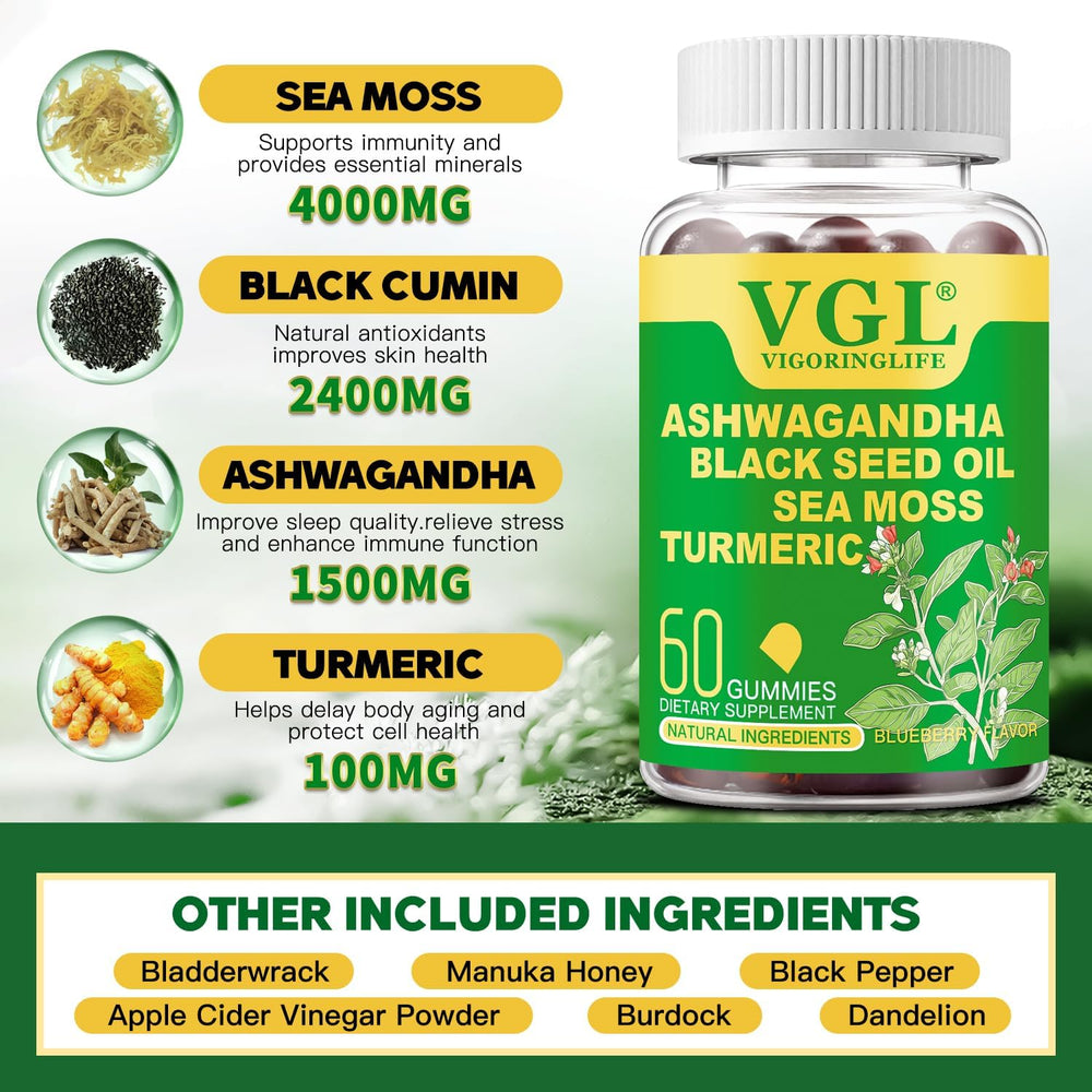 Ashwagandha gummies with apple cider vinegar and dandelion