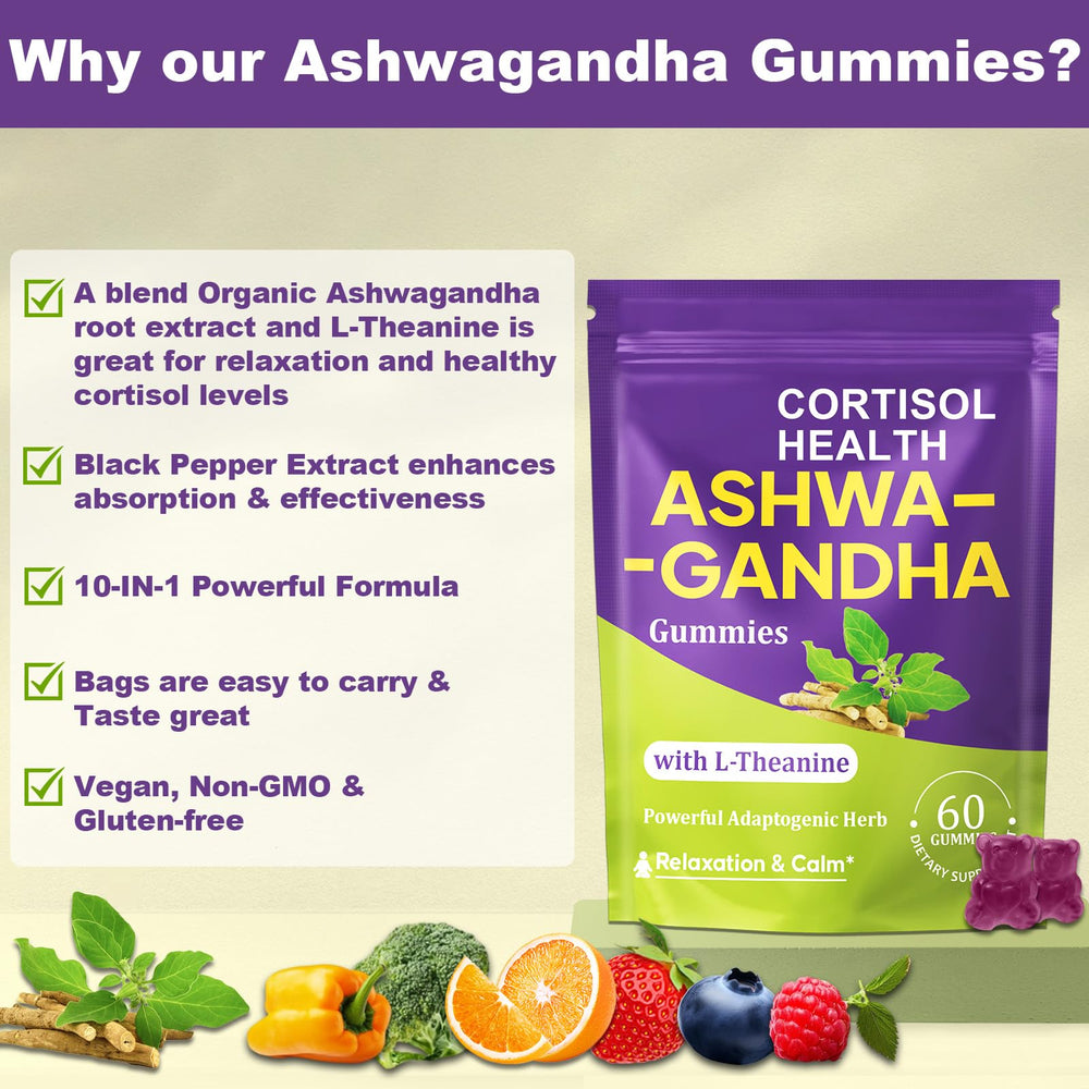 Berry-flavored vegan Ashwagandha Gummies ingredients