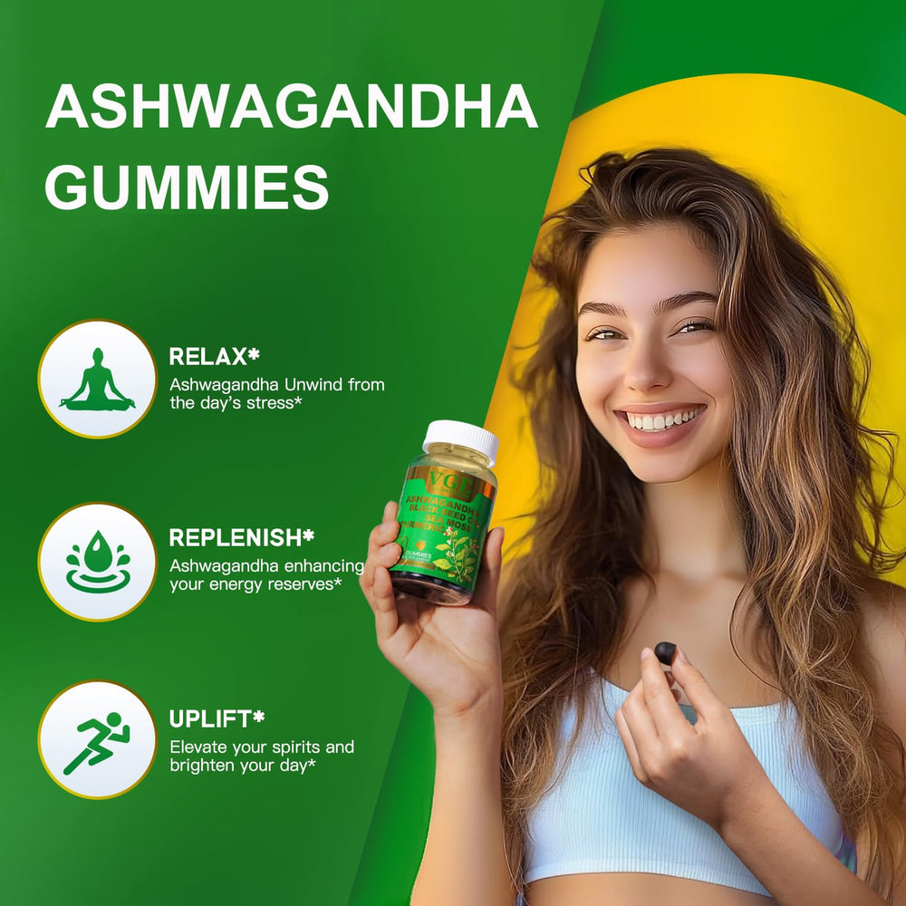 Vegan blueberry-flavored ashwagandha gummies