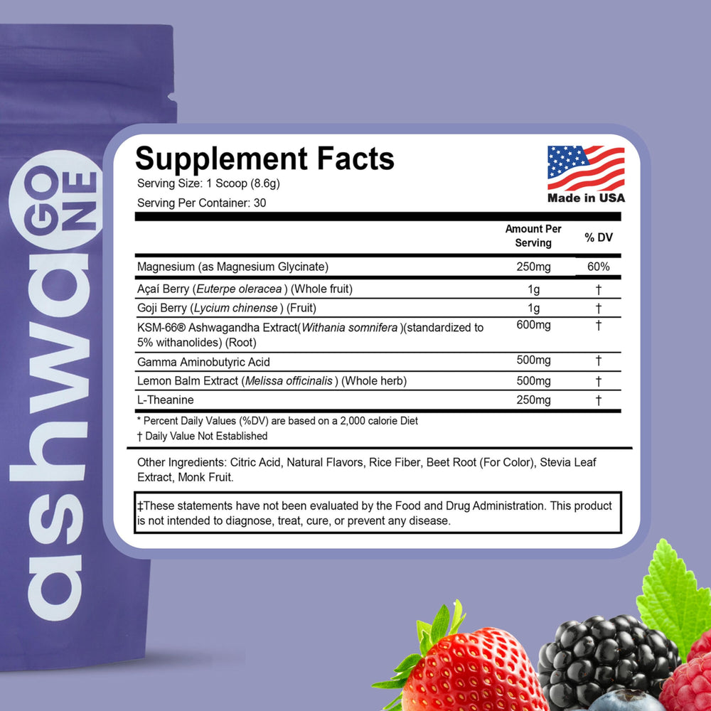 Ashwagandha KSM-66 with Acai and Goji Berry powder