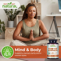 Wholesome packaging for Why Not Natural Ashwagandha KSM-66