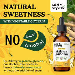 Glycerin-based base providing natural sweetness in Ashwagandha drops