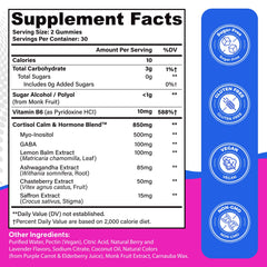 Ashwagandha, Myo-Inositol, GABA and Saffron ingredients list for cortisol support