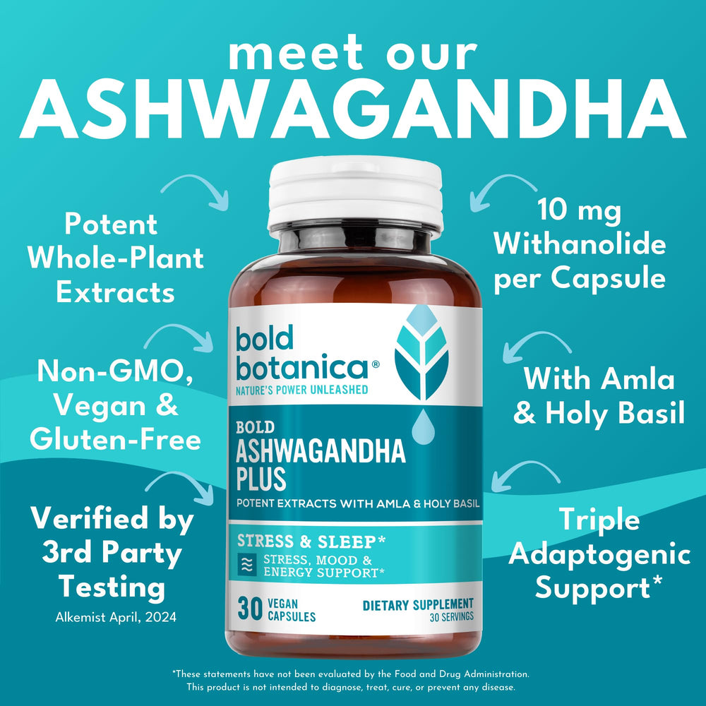 Ashwagandha Plus leaf and root extracts illustration