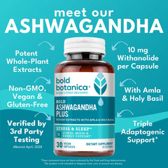 Ashwagandha Plus leaf and root extracts illustration