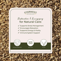 Ashwagandha root used in capsules and herbal blends