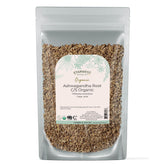 Organic Ashwagandha Root cut and sifted in a 4 oz pouch