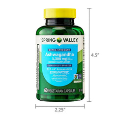 One-month supply of ashwagandha 1300 mg capsules