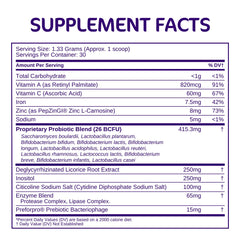 Spoon dispensing Bio-Heal Pro+ probiotic powder for daily use