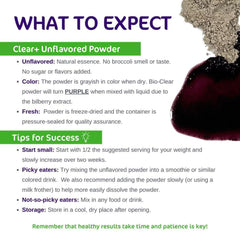 Aspire Nutrition Bio-Clear label provides product details for informed daily use.