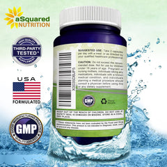 aSquared Nutrition bottle-with-glass-water illustrating hydration during daily routines
