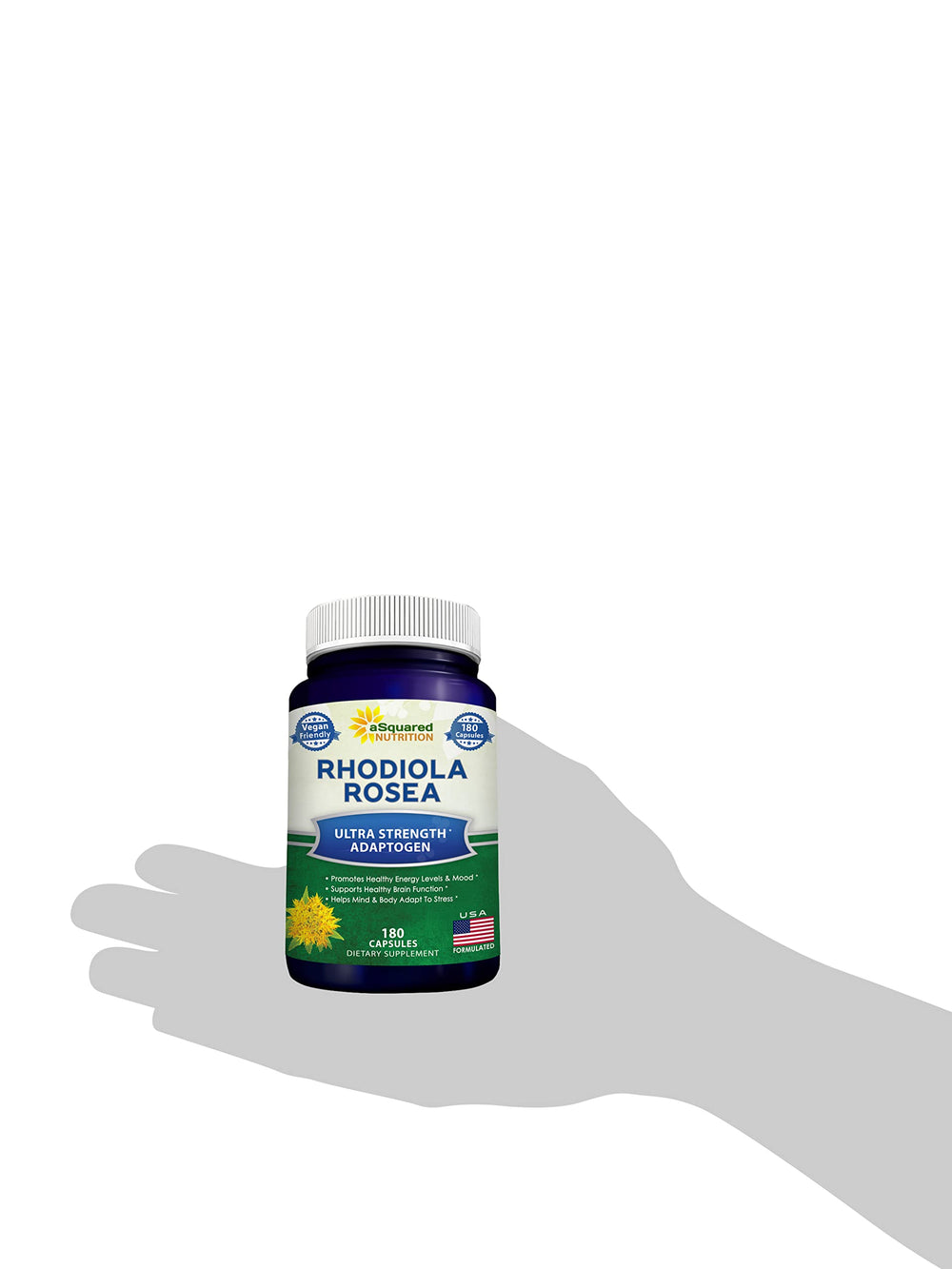 Product on white background with branding