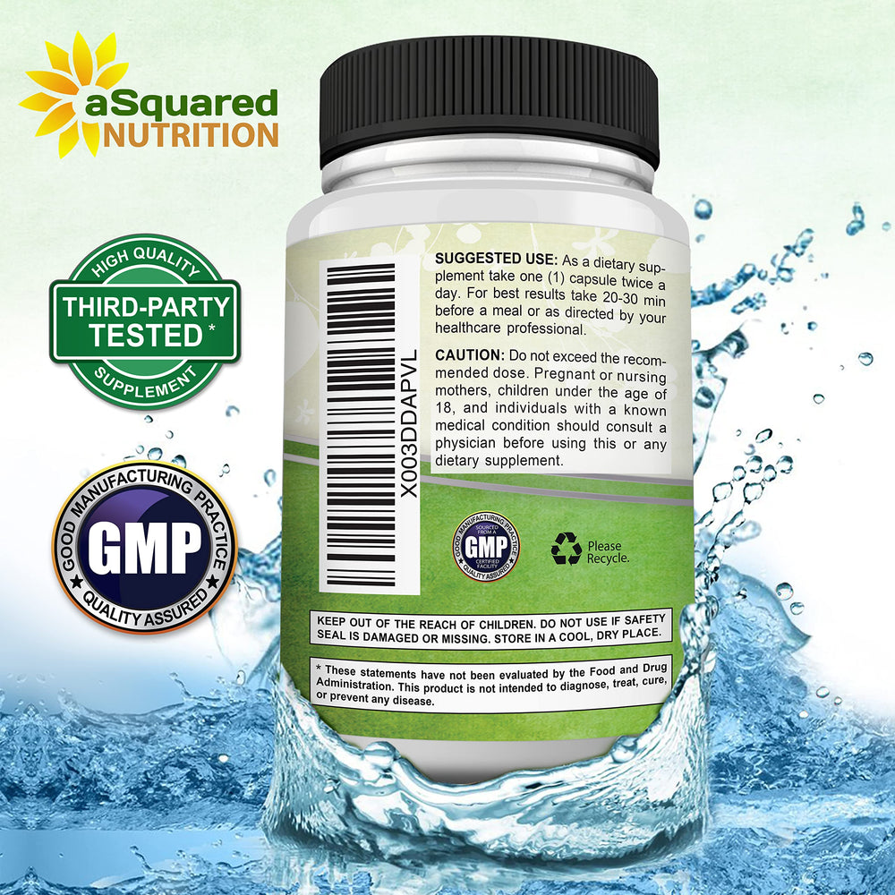 aSquared Nutrition saffron packaging side view showcases value with 120 capsules.
