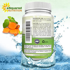 Antioxidant support and wellness theme with turmeric capsules
