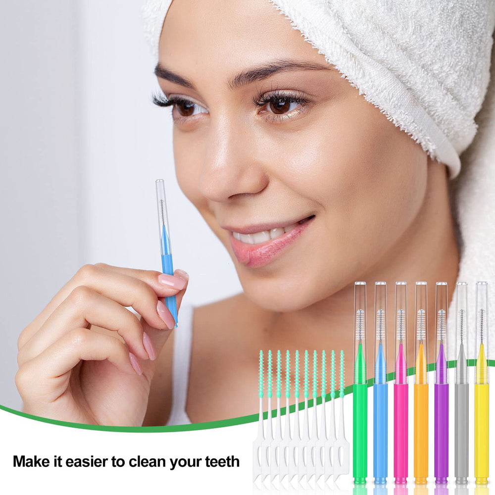 Assorted-color interdental brushes designed for braces
