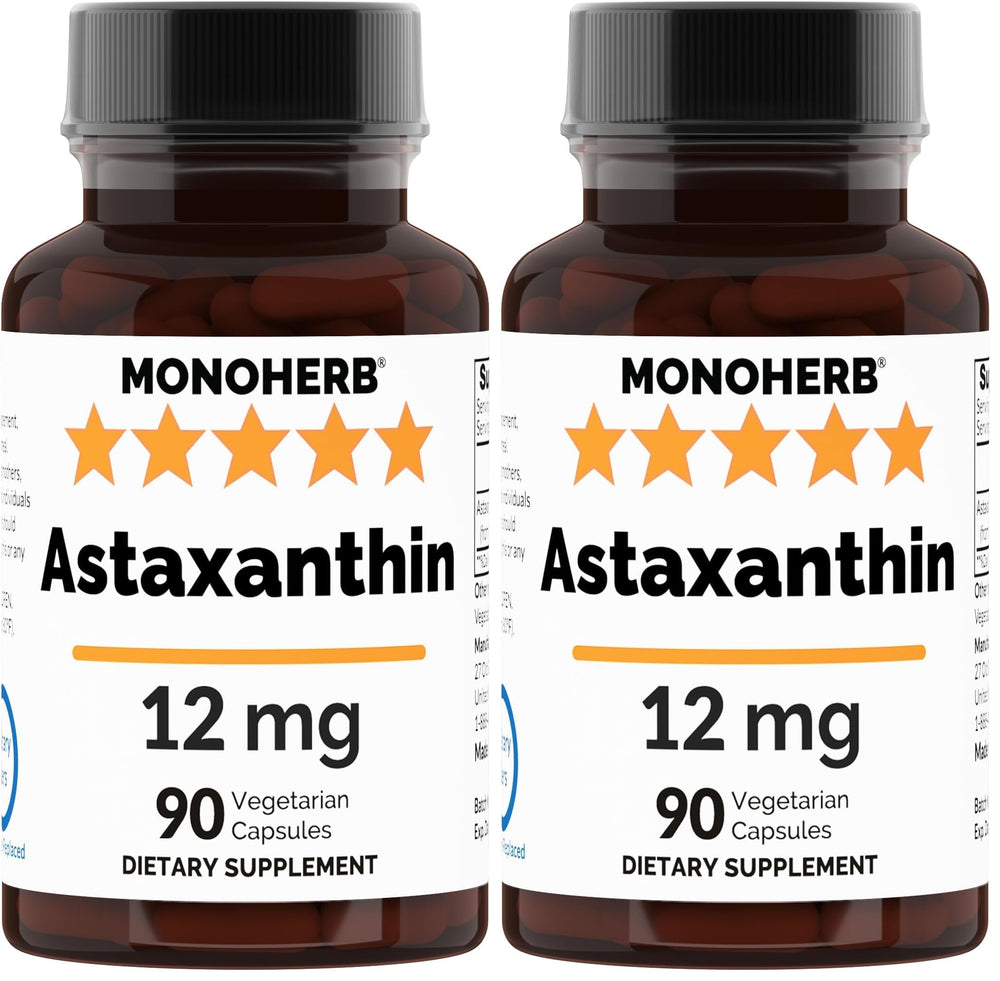 Astaxanthin 12 mg 90 Veg Capsules - Pack 2 - Image 1