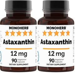 Astaxanthin 12 mg 90 Veg Capsules - Pack 2 - Image 1