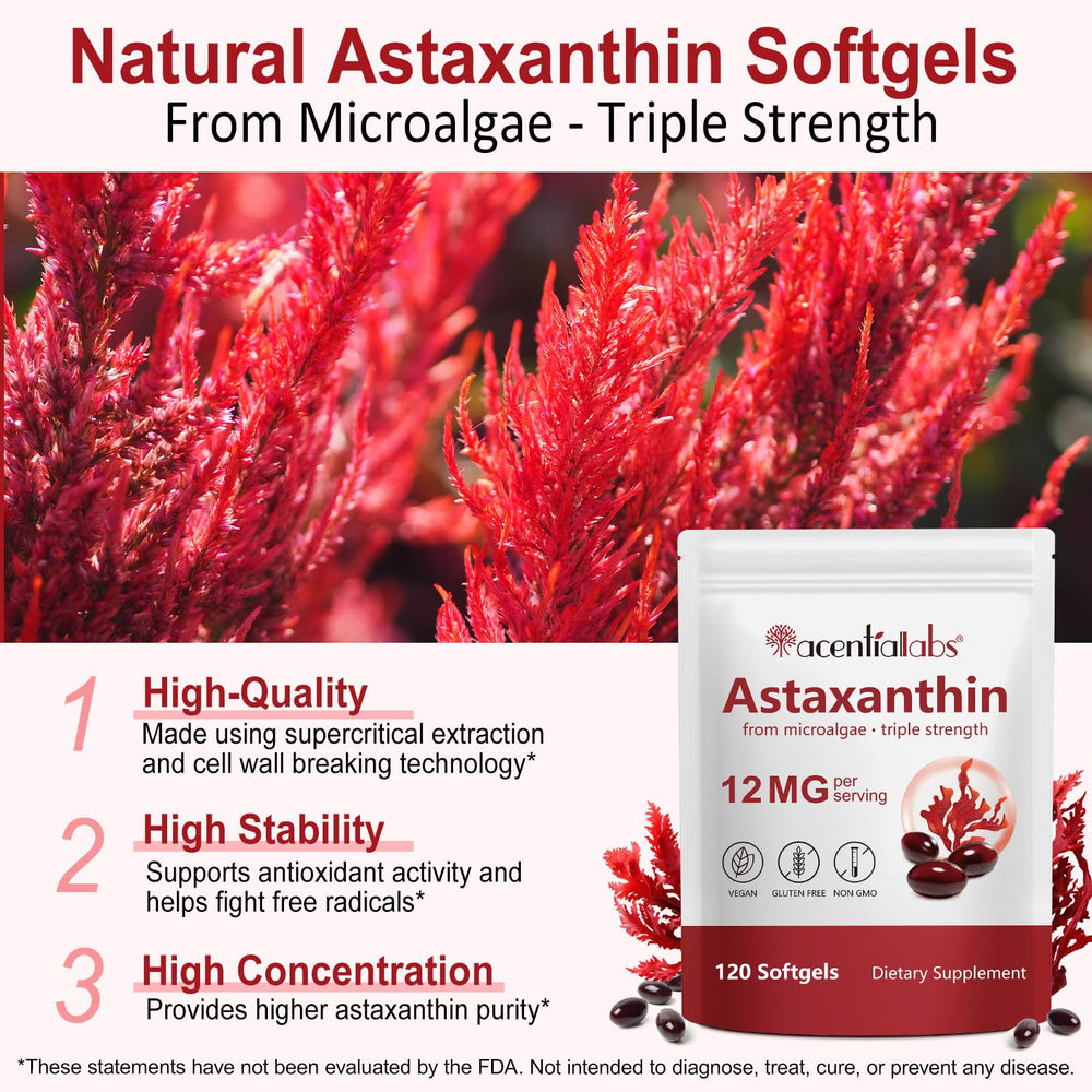 Daily use of astaxanthin 12mg