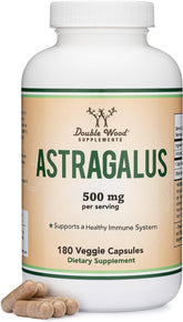 Double Wood Astragalus 500mg bottle - 180 capsules