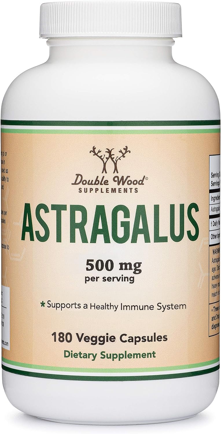 Lifestyle image of Astragalus bottle on white background