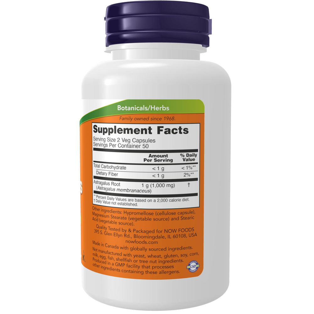 Astragalus root (Huang qi) capsules