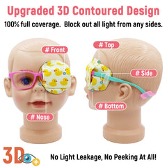 Close-up of the 3D contoured design on the kids eye patch