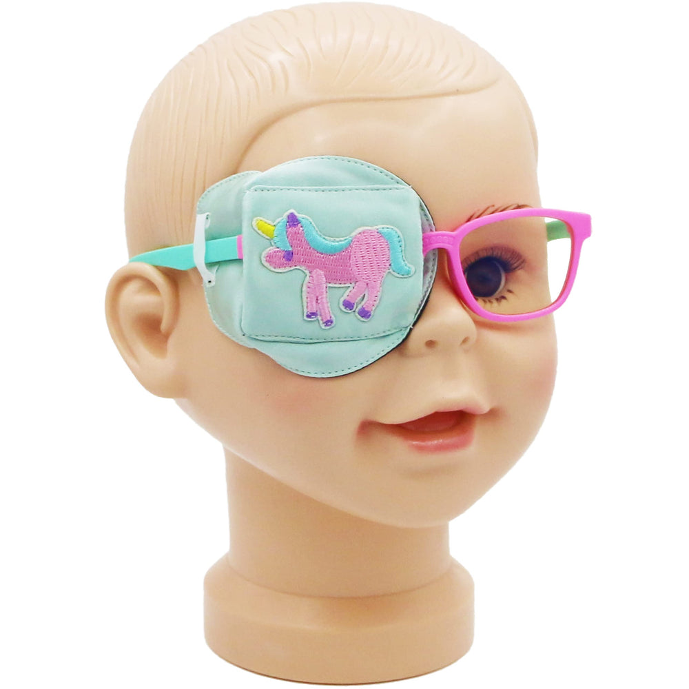 Astropic 3D Silk Eye Patch for Kids with Pink Unicorn design on Right Eye