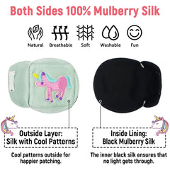 Washable and reusable silk eye patch for children