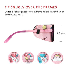 Over-glasses design showing a lightweight fit that won’t pull on frames.