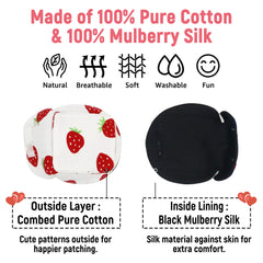 Inner lining: 100% Mulberry silk with breathable cotton