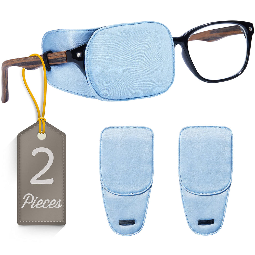 Astropic Silk Eye Patch Pair in Sky Blue - Medium, front view