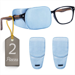 Astropic Silk Eye Patch Pair in Sky Blue - Medium, front view