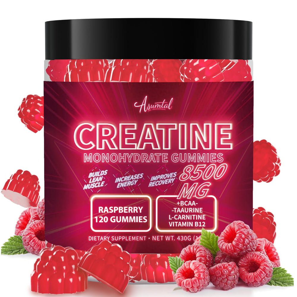 Daily use: Asumtal Creatine Monohydrate Gummies Raspberry