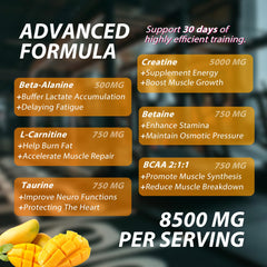 Ingredients and supplement facts for Asumtal Creatine Monohydrate Gummies